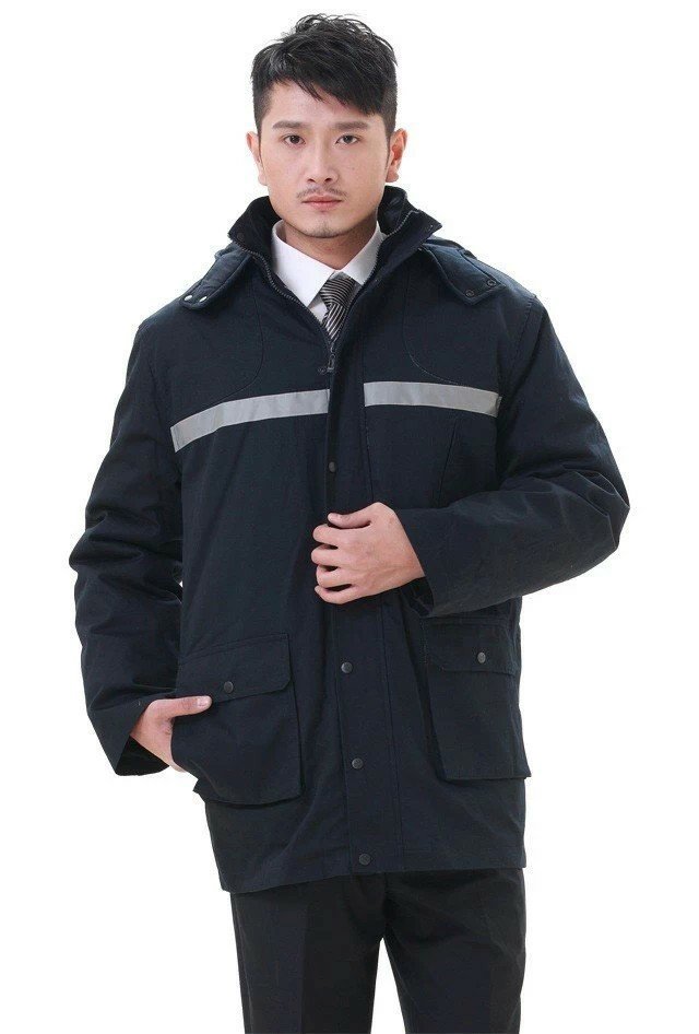 冬季藏青棉袄工作服